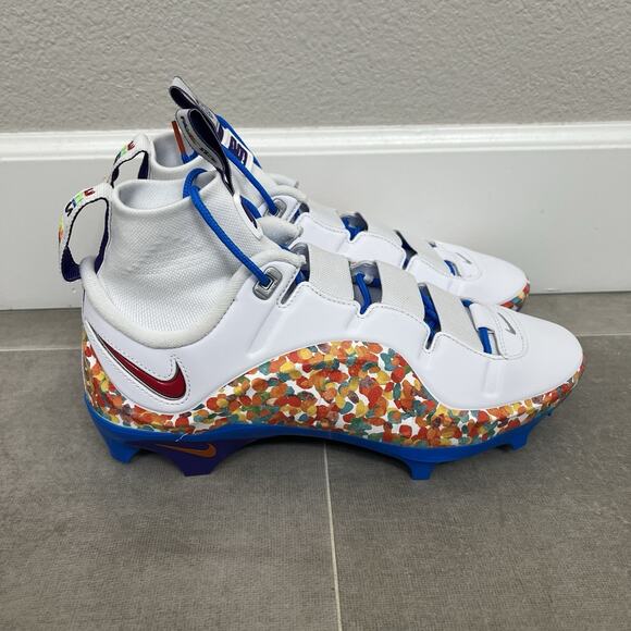 Nike LeBron IV Menace 3 Fruity Pebbles Mens 8 Football Cleats Shoes FV8044-100
